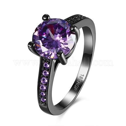 Los anillos de dedo rhinestone de cristal de moda de latón RJEW-BB18915-8-1