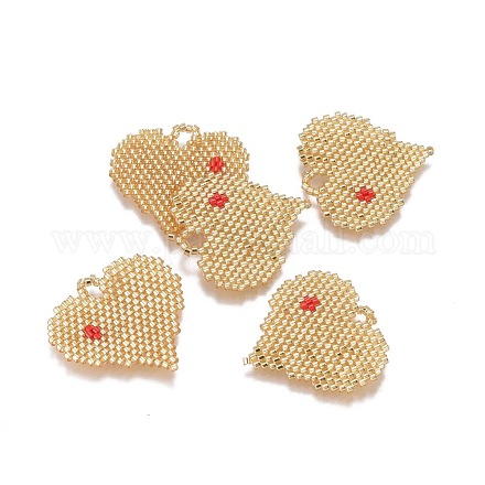 Handmade Japanese Seed Beads Pendants SEED-P003-42-1