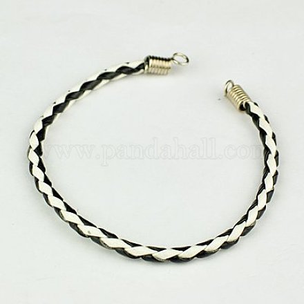 Braided PU Leather Cord Bracelet Making AJEW-JB00020-17-1