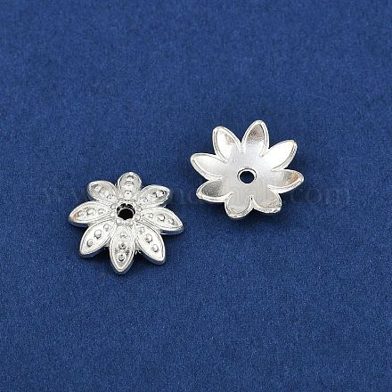 8 -petal тибетский стиль сплава цветок крышки шарика TIBEB-2347-S-LF-1