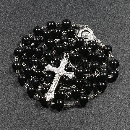 Kunststoff-Rosenkranz-Perlenkette aus Kunstperlen für Ostern PW23031884657-1