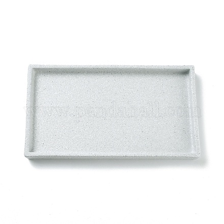 Assiette à bijoux ronde plate en porcelaine rectangle DJEW-I015-02-1