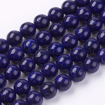 Lapis naturales teñidos hebras de abalorios lapislázuli G-R173-8mm-01-1