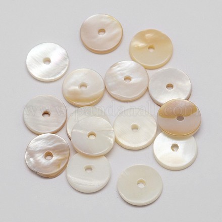 Dyed Natural Shell Bead Spacers SHEL-P004-07B-1