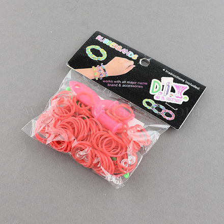 DIY Rubber Loom Bands Refills with Accessories X-DIY-R011-01-1
