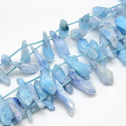 Chapelets de perles de cristal en quartz naturel G-L135-02-1