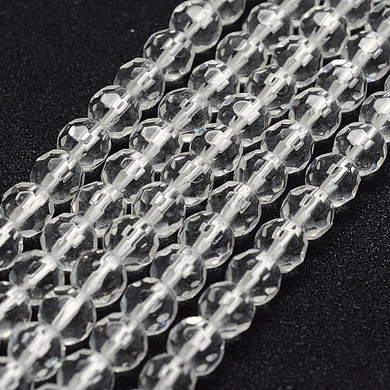 Synthetic Quartz Crystal Beads Strands G-P335-13-6mm-1