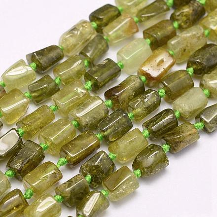 Natürlichen grünen Granat Perlen Stränge G-F509-59-1