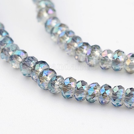 Chapelets de perles en verre électroplaqué EGLA-P018-1mm-FR-B03-1