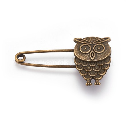 Tibetan Style Alloy Safety Brooches JEWB-WH0008-09AB-1