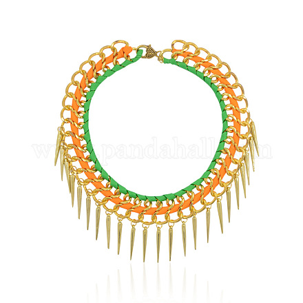 Fashionable CCB Plastic Necklaces NJEW-PJN882-1