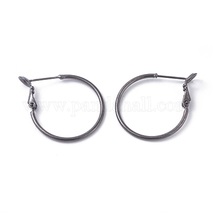 Brass Hoop Earrings KK-I665-26B-B-1