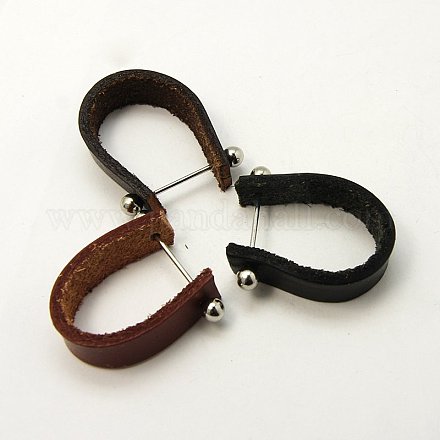 Leather Ring Components EJEW-G112-M-1