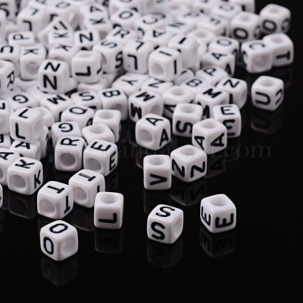 Letter Acrylic European Beads OPDL-R050-10mm-1