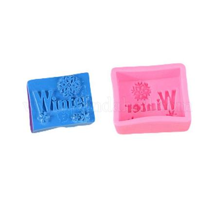 Stampi in silicone parola inverno X-DIY-R078-24-1
