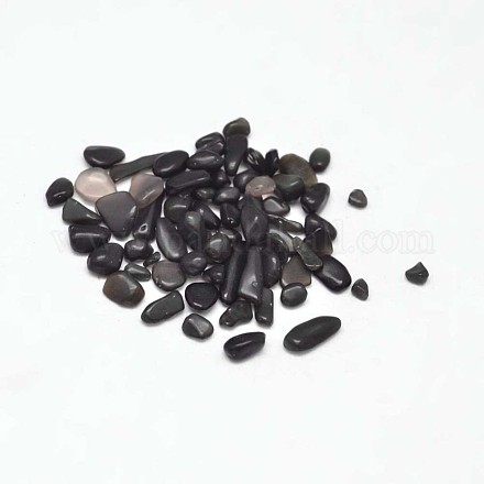 Abalorios de la viruta de obsidiana naturales G-L453-08-1