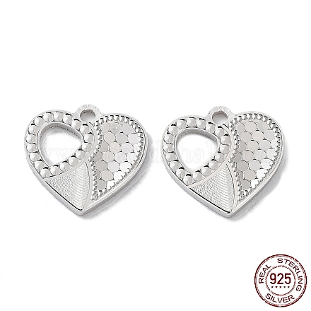 Rhodium Plated 925 Sterling Silver Charms STER-C003-16P-1