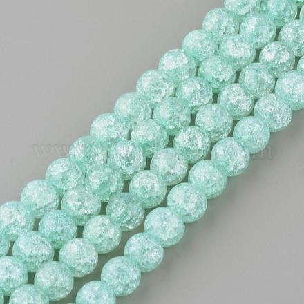 Chapelets de perles en quartz craquelé synthétique GLAA-S134-8mm-11-1
