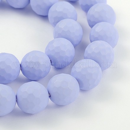 Faceted Round Shell Pearl Bead Strands BSHE-J012-10mm-03-1