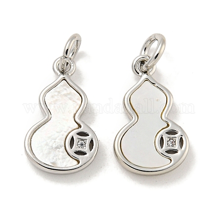 Латунные микропаве прозрачные подвески с фианитом KK-P275-20P-1