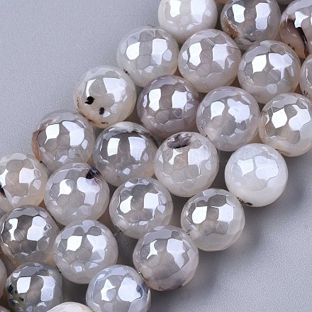 Chapelets de perles d'agate naturelle G-N326-76A-1