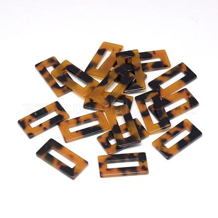 酢酸セルロース（樹脂）リンクコネクター  長方形  ゴールデンロッド  47x20.5x2.5mm  穴：1.5mm KY-S151B-A301-1