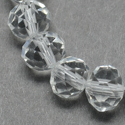 Fatto a mano imitare perle di vetro rondelle sfaccettate di cristallo austriaco X-G02YI011-1