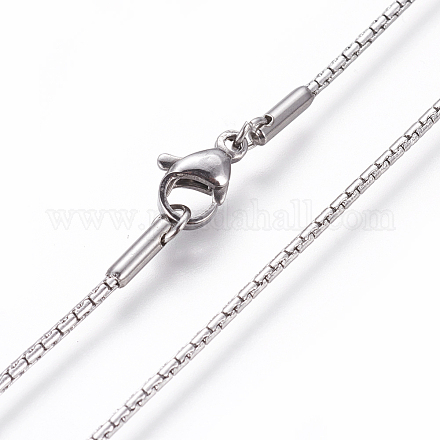 Collares de cadena de coreana de 304 acero inoxidable NJEW-L160-007P-1