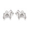 Rack Plating Alloy Pendants, Horse Charms, Cadmium Free & Nickel Free & Lead Free, Platinum, 13x15x4mm, Hole: 1.6mm