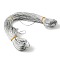 Laser PU Leather Cord, for DIY Jewelry Making, Silver, 2mm, about 98~100m/Bundle