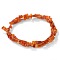Natural Carnelian Beads Strands, Rectangle, 2-Hole, 1.5~3x5.5x2.5mm, Hole: 0.9mm, about 151pcs/strand, 15.83 inch(40.2cm)