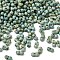 Opaque Glass Beads, Peanut, Medium Aquamarine, 6.5x3.5x2.5~3mm, Hole: 1mm, about 541pcs/bag