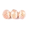 Electroplate Glass Beads, Rondelle with Rhombus Pattern, Faceted, Light Salmon, 7~8x5.5~6mm, Hole: 1~1.2mm