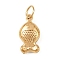 304 Stainless Steel Pendants, with Jump Ring, Golden, Fish, 16x8.5x4.5mm, Hole: 4.5mm