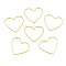 Brass Links, Nickel Free, Valentine's Day Jewelry Accessory, Heart, Golden, about 21mm wide, 18.5mm long, 1mm thick