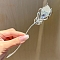 Alloy Hair Sticks, Hair Accessories for Women Girls, Feather, 180mm