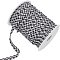 Polyester Tartan Lip Cord Trim, Piping Tape for Clothes Sewing, Black, 11mm, about 65.62 Yards(60m)/Set