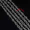 304 Stainless Steel Cable Chains, Soldered, Stainless Steel Color, 13.5x8.5mm