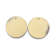Brass Pendants, Flat Round, Brushed Antique Bronze, 25x0.8mm, Hole: 1mm