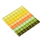 8 Colors 20Pcs Transparent Glass Cabochon, Square, Mixed Color, 9.8x9.8x4mm