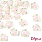 20Pcs Transparent Acrylic Beads, Flower, Clear, 15x7mm