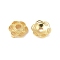 Brass Bead Caps, Flower, Real 18K Gold Plated, 7.5x7x2mm, Hole: 1.6mm