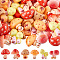 Opaque Resin Decoden Cabochons, Mixed Shapes, Mushroom, Mixed Color, 26~29x25~27x10~10.5mm, 60pcs/set