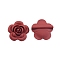 Rose Silicone Beads, DIY Nursing Necklaces Making, Dark Red, 41x15mm