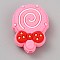 PVC Plastic Beads, Lollipop, Pink, 28.5x21.5x9mm, Hole: 3mm