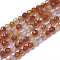 Natural Red Agate Beads Strands, Faceted, Round, 2~2.5x2mm, Hole: 0.2mm, about 180pcs/strand, 15 inch