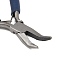45# Carbon Steel Jewelry Pliers, Bent Nose Pliers, Polishing, Royal Blue, Stainless Steel Color, 13x7.4x1.7cm