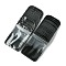 30Pcs Plastic Packaging Zip Lock Bags, Top Self Seal Pouches, with Window, Rectangle, Black, 11x7x0.24cm