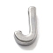 304 Stainless Steel Charms, Letter Charm, Letter J, 9.5x6x3mm, Hole: 1.6mm