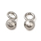 Non-Tarnish 304 Stainless Steel Charms, Ball Charm, Stainless Steel Color, 6x3mm, Hole: 1.6mm